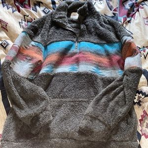 Soft large Aztec grey pullover